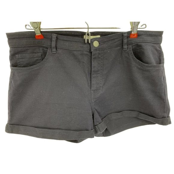 H&M Women’s Shorts Denim Size 14 1739 Stretch Navy Cuffed EUC Casual - Picture 4 of 6